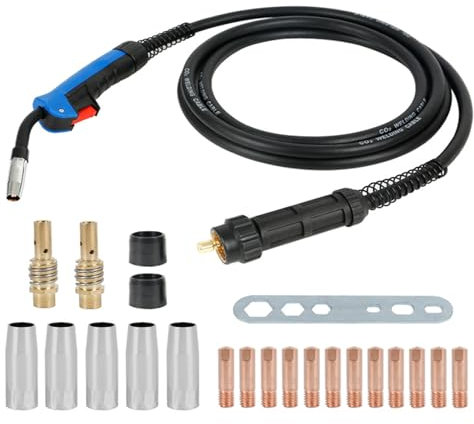 Kit di tubi flessibili per saldatura, punta di protezione e punta di contatto, saldatrice MIG MAG, 4 m, torcia per saldatrice (A)
