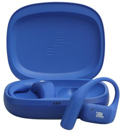 JBL Endurance Zone kabellose Open-Ear Sport-Kopfhörer mit Ohrbügel-Design, OpenSound-Technologie, 32 Stunden Spielzeit, IP68 wasserdicht, Google Finder, Headphones App, Blau