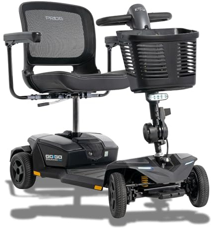 Pride Mobility Go Go Endurance AL+ Lightweight 4-Wheel Mobility Scooter – 325 lb Weight Capacity, EZ Turn, up to 4.8 mph, Charge360, in-Home Service, Manufacturer Warranty (Euro Grey, 16AH Battery)