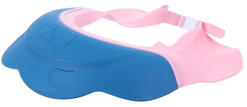 FRCOLOR Baby Shampoo Hat Adjustable Head Circumference Comfortable Pp Material Lightweight Blue Bathing Ear Protector for Toddlers and Kids