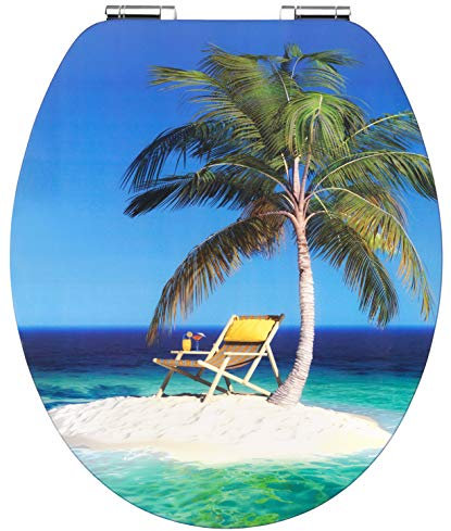 Cornat WC-Sitz Art of Acryl Island - Elegante Acryl-Oberfläche - Hochwertiger Holzkern - Absenkautomatik & Schnellbefestigung - Komfortables Sitzgefühl / Toilettensitz / Klodeckel / KSDSC320