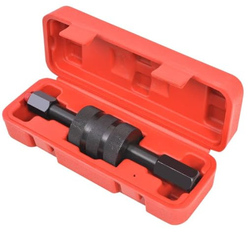 vidaXL Diesel Injector Extractor with Slide Hammer Extractor, M8 M12 M14 Adaptors Included, Built with Durable Steel, 1.4 kg Weight, and Convenient Carry Case Provided