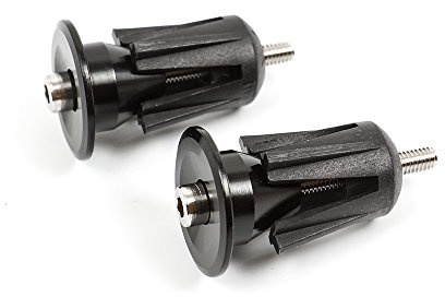 DIYI 2X Bouchon de Extrémité de Poignées Vélo Guidon Embouts en Aluminium (Noir)