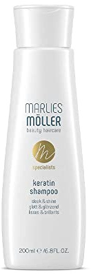 Marlies Möller Specialists Keratin sleek & shine Shampoo 200 ml – Keratin Haarshampoo - Für mehr Haarglanz & Geschmeidigkeit – Mit Anti-Frizz Effekt – Für alle Haartypen