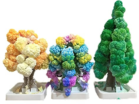 COTTNY Mini sapin de Noël magique 3 en 1 - Sapin en papier coloré - Kit de culture en cristal - Décoration - Jouet fantaisie - Cadeau de Noël - Pour garçons et filles - Kit scientifique, (2321321)