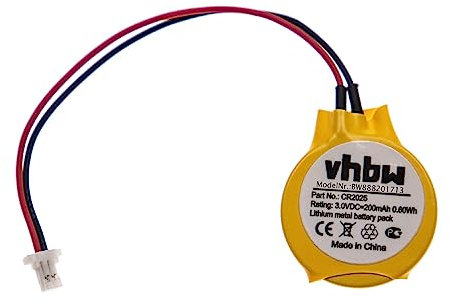 vhbw BIOS-Batterie kompatibel mit Asus (Diverse Modellen) Notebook (200mAh, 3V, Li-Mn)