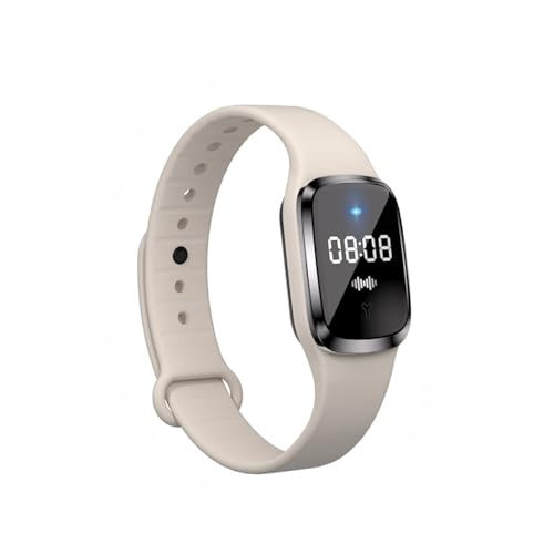 Armband Ultraljud myggavstötare, USB-laddning anti-mygg elektronisk armbandsur/vattentät/återanvändbar/bärbar för camping utomhusvandring-Beige