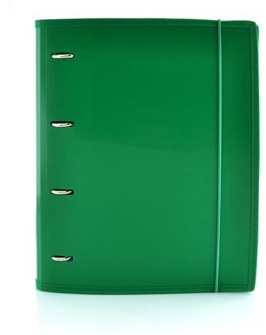 Carpeta & Block A4 Colorline - REF. 43211VO - 4 Anillas -100 hojas - 10 Separadores - 80 Indicadores - 8 Colores (Verde Oscuro)