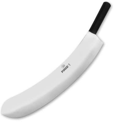 Pirge Ecco Mezzaluna Cucina Grande per Carne 55 cm - Coltello Monolama per Erbe, Macellaio, Cucina Professionale - Coltello da Cucina in Acciaio Inossidabile - Design Ergonomico con Manico in Plastica