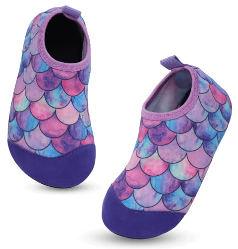 EDOTON Calcetines de Piscina Bebe, Zapatos de Playa para Niños con Suela Gruesa Antideslizante Zapatos de Playa para Niños Suaves y Duraderos