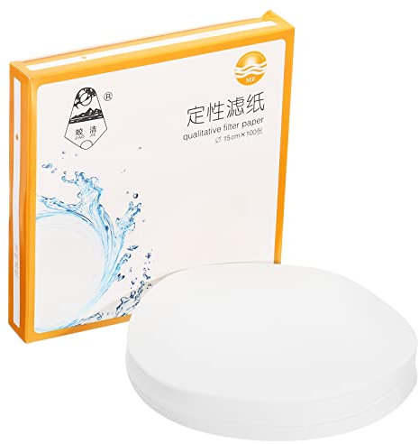 PATIKIL 100 st 15 cm kvalitativt filterpapper cirklar långsamma varvtal runt laboratoriefilter papper kemiskt industriell olja testtratt filter papper