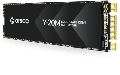 ORICO 1TB M.2 2280 SATA SSD, SATA III 6Gbps M2 SSD mit B+M Schlüssel, 500MB/s Internes Solid State Laufwerk für Desktop/Laptop - Y20M