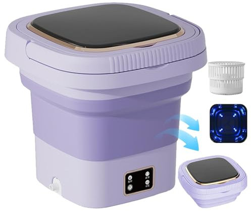 Portable Washing Machines for Clothes,9L Foldable Washing Machine for Apartment with Dehydration Function | Smart Washing Machine, Durable Portable Washing Machines for Camping, Travel, Home