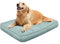 EvcgoX Hundebett, Orthopädisches Hundebett Grosse Hunde Mittelgroße Hunde, Abnehmbare Waschbare Hundekissen Hundematte 70x55 cm, Hundematratze mit rutschfestem Boden, Grün M