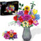 PLAXSOON Flower Bouquet Building Set, 18 Flowers Rose Building Block, Botanical Collection Building Block Toy Plant Home Decor 1015 PCS, Birthday Gift for Her Adults Women Kids Boys Girls 8-12+