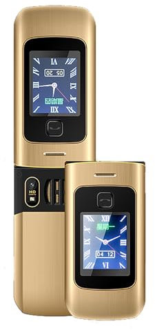 PPLDABNK Senior Flip Phone Unlocked, 2G/4G SOS to Use Mobile Flip Phone with Powerful Flashlight, Dual 2.4 LCD Screen Dual SIM High Volume Basic Cell Phone for Elderly Kids,2G