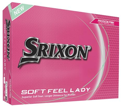 Srixon New Soft Feel Lady 2025, Bolas de Golf (Rosa)