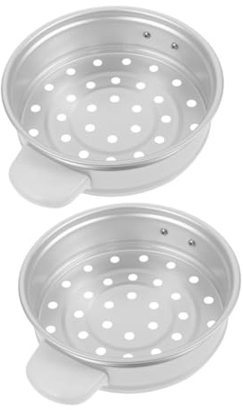 FIXOSHEE 2 pezzi Inserto Vapore in Alluminio Tradizionale per Pentola a Pressione Accessorio Versatile per Cottura a Vapore di Verdure Frutta Carne e Gnocchi Facile da Pulire e