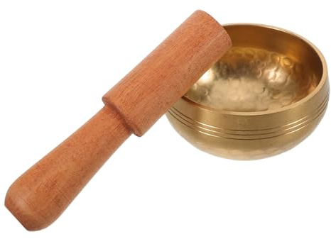 UPKOCH Mazzuolo per Campane Tibetane con Motivo Martellato per Yoga Meditazione Preghiera Musica e Viaggi Realizzato con Tecnica Artigianale Tradizionale