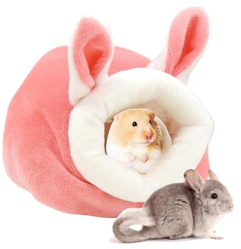 Criceto Hideaway - Riccio, per Animali da Compagnia Stile Orecchie di Coniglio Caldo Inverno Casa del Criceto | in Cotone Cincillà, Grotta per Animali Piccoli Fornitura di EHI