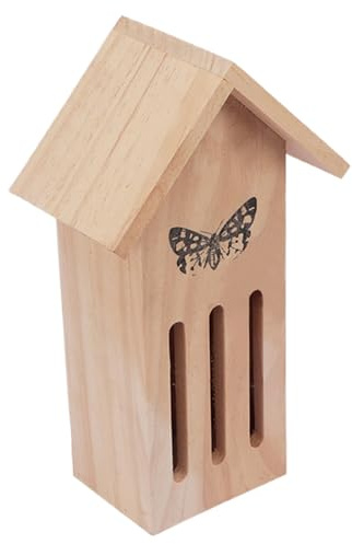 BEAHING Maisons à Papillons pour l'extérieur, mangeoire à Papillons en Bois, hôtel Insectes résistant aux intempéries, hôtel Insectes de 11, 2x3, 9x3, 2 Pouces pour de Nuit, coccinelles, chrysopes