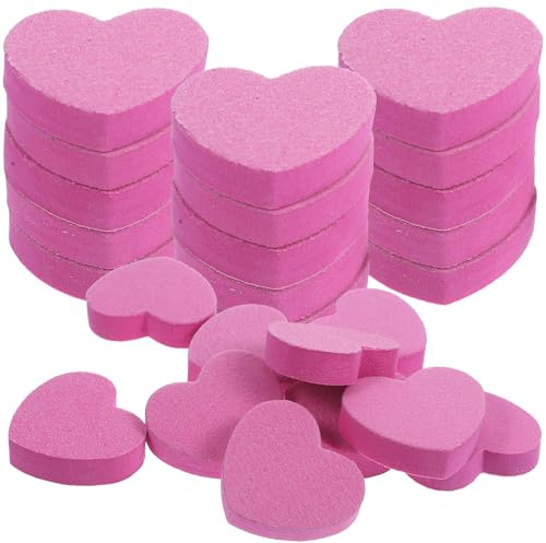 TINEASUR Limas para Uñas Bloque Pulidor de Esponja Doble Cara, 50 Unidades Rosa, Pomez para Manicura y Pedicura, Herramientas para Uñas Acrílicas y Cuidado Profesional