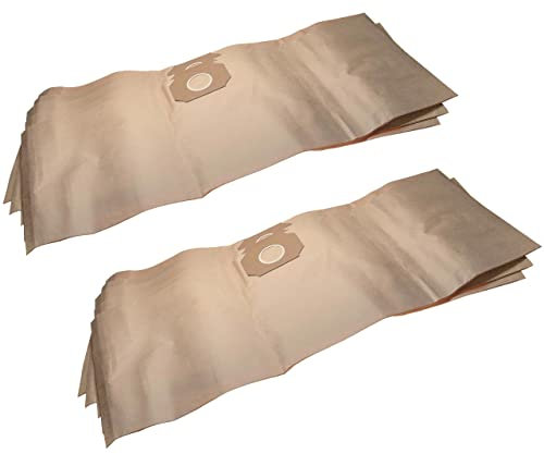 vhbw 10x Staubsaugerbeutel kompatibel mit Thomas Inox 1445 SFE, 1545 S, 1545 SFE, 45 S professional Staubsauger - Papier, 90.9cm x 38.15cm, braun
