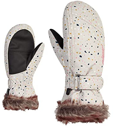 Ziener Mädchen LED Ski-Fäustling/Wintersport | warm, atmungsaktiv, terazzo Print, 7