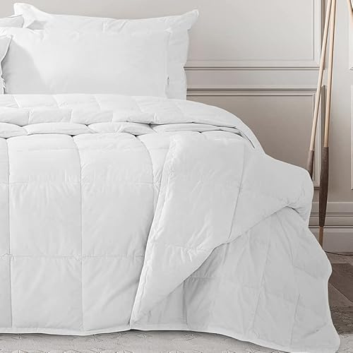 Zenoni & Colombi Piumino Matrimoniale 250x250 cm 4 Stagioni in 100% Piuma D'Oca D'Oca Vergine Siberiano, Set Piumone Autunnale + Piumone Primaverile Made in Italy (250x250cm)