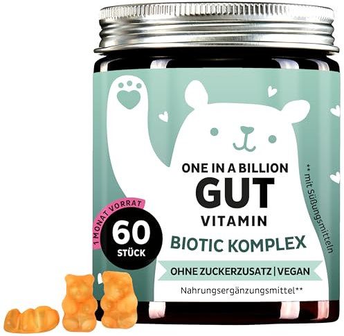 Biotische Kulturen Komplex - Bacilus coagulans, Inulin & Vitamin B6 - für das Immunsystem - 60 Stück - Vegan - Zuckerfrei - Bears with Benefits