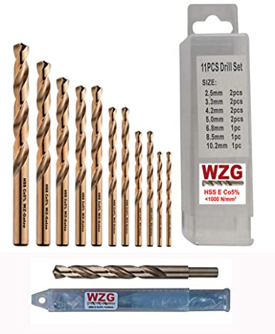 HSS E Co5 Spiralbohrer Metall Bohrer Kernlochbohrer für Metrisches Gewinde WZG Bitte Größe wählen!! (5,0mm M6, 1 Stück)