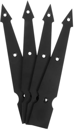 Yardenfun Quincaillerie De Porte De Grange En Acier Au Carbone 20.5X3.3 Cm Accessoire Protecteur D'Angle De Porte Metal Noir Mat Pour Bois Et Garage