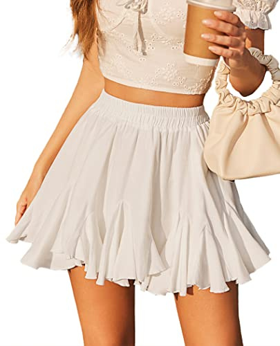 Avidlove Femme Mini Jupe Sexy Jupe À Volants Courte Jupe Plissée Robe Polyvalente Jupes Patineuses