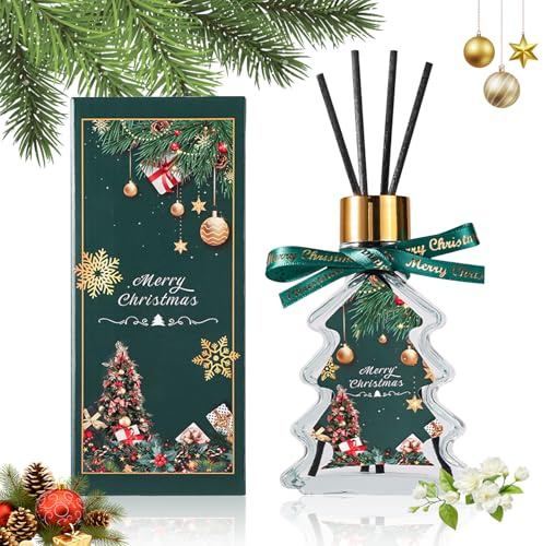 100ml Diffusore di Natale per Ambiente, Diffusore di bastoncini natalizi, Fragranza a Lunga Durata, Diffusore Profumo Ambiente Natale, Decorazioni casa Natalizia Idea, per soggiorno e camera da letto