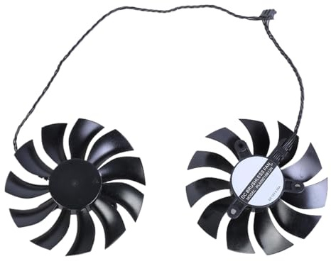 Uqezagpa Ventilador de tarjeta gráfica de funcionamiento silencioso de 4 pines para GTX1070 1060 GTX1060 GTX1070, ventilador gráfico de refrigeración de video PLA09215B12H