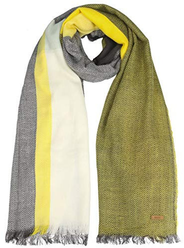 Barts Cefalu Schal Damenschal Winterschal Fransenschal (One Size - gelb)