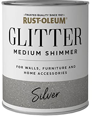 Rust-Oleum Glitter Paint Medium Shimmer Silver Wall & Furniture Paint