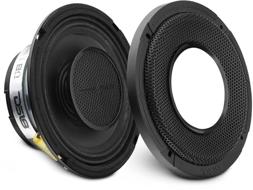 DS18 PRO-HY6MSL 6.5 Shallow Hybrid Mid-Range Car Audio Loudspeaker with Built-in Driver and Grill Included 300W Max 150W RMS 8 Ohms (1 Speaker)