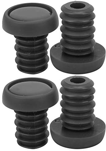VBESTLIFE Bike Bar Ends Plug, Polyester Rubber Bike Handlebar Grips Bar Ends Screw Plugs Polyester Rubber Bicycle Cycling Accessory (Black)