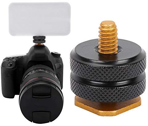 Bindpo Supporto per Slitta per Videocamera, 1 Pezzo di Metallo Flash Supporto per Slitta per Accessori Vite per Treppiede da 1/4 di Pollice per Fotocamera, Flash, Supporto Luce