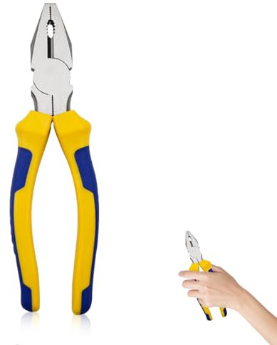 WIYETY Coupe-fil multifonction : pince coupante latérale 2 en 1 et pince à dénuder, pince de précision de 8 pouces pour modélisme, électronique, serre-câbles, bijoux et fils fins