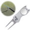 WHYCNJL 1 Stück Golf Marker Pitchgabel Golf Klappbar Aluminium-Griff Divot Tool Mit Pop-up-Taste und Magnetischer Kugelmarkierung Pitch Mark Leichtes Tragbares und Faltbares Mini-Tool Silber