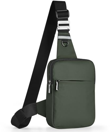 Tibroni Sling Bag Umhängetasche Brusttasche Schultertasche Herren Damen mit RFID-Blockierung, Shoulder Bag, Chest Crossbody Bag, Herrentaschen Klein, Travel Bodybag Handy Bauch Sportarten Wandern
