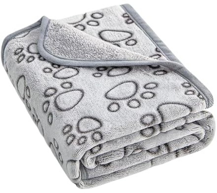 Couvertures pour Pattes De Chien - Couverture pour Chat Et Chien, Couverture À Empreintes De Pattes De Chat, Couverture pour Canapé pour Chiot, Couvertures pour Chien, Tapis De Sommeil Chaud Et Doux,