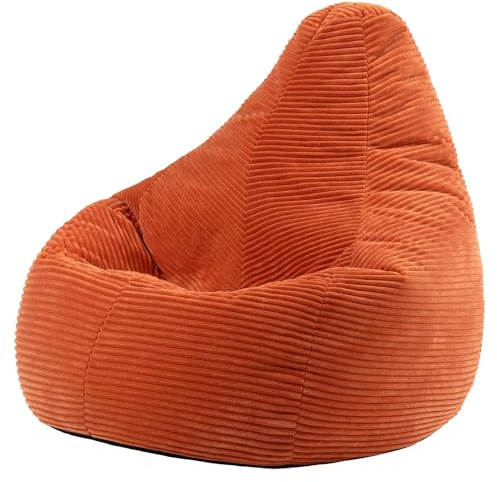 icon Dalton Cord Bean Bag with Filling Included, Orange