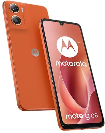 Moto G06 4 64 4G, capteur Principal de 50MP, écran 6,88, Batterie Longue durée, 5200 mAH, Arabesque Orange