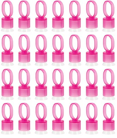 MAJORMENCH 100 Stück Microblading Pigmenttintebecher mit Schwamm Leichter Pe Material Make Up Ringbecher für Professionelle und Private Kosmetikschule