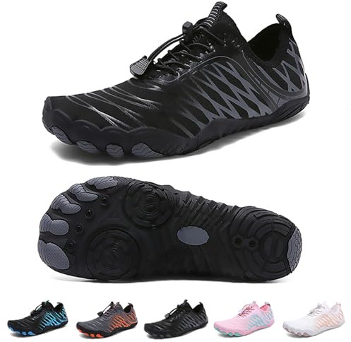 Sportliche Wasserschuhe für Herren und Damen,Aqua-Socken,Damen BarfußSchuhe Wanderschuhe schnelltrocknend, Aqua-Socken,Barfuß,Schwimmschuhe,Wassersportschuh,rutschfest, Strand-Wanderschuhe