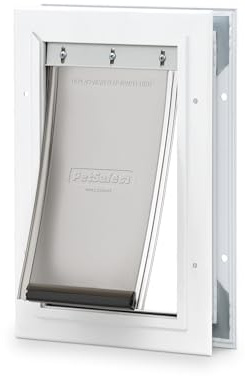 PetSafe Freedom Aluminum Pet Door for Dogs and Cats, Small, White, Tinted Vinyl Flap