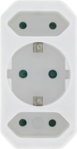 Kopp 177602009 Europa- und Schutzkontakt-Adapter, weiß
